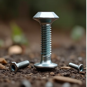 Galvanised <b>Flat</b> Head <b>Screw</b> DIN 603 M8x100 with Square End and Hex Nut 50 Pieces - Product Image 3