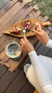 Vaisselle décorative rectangulaire en bois massif véritable naturel, plateau de service à fruits, plateau de service à café, plateau de service à café - Product Image 2