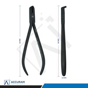 Pince à fil orthodontique à tête mini noire, coupe-distal lourd, manche long de sécurité, en acier inoxydable, instrument de clinique dentaire - Product Image 5