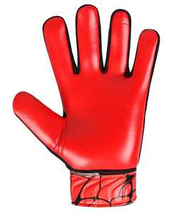 Guantes de portero de cuero de diseño personalizado naranja neón completo con agarre de látex material de goma de rendimiento de alta visibilidad marca SP - Product Image 2