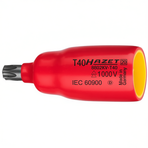 Hazet 3/8'' TORX Profile Screwdriver <b>Socket</b> Short Square Design with 1000V Protective Insulation - Product Image 2