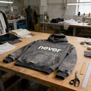 Sweat-shirts surdimensionnés personnalisables de haute qualité, sans cordon, en molleton français lourd, sweat-shirt à capuche - Product Image 4