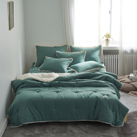 Ensemble de couette en micro modal biologique de qualité supérieure Eco Premium, utilisable toute l'année, 400TC, moderne, exceptionnellement doux et léger