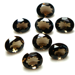 Piedras preciosas naturales de cuarzo ahumado facetadas de forma ovalada de Grado Superior piedras preciosas curativas para hacer joyas a bajo precio OEM - Product Image 1