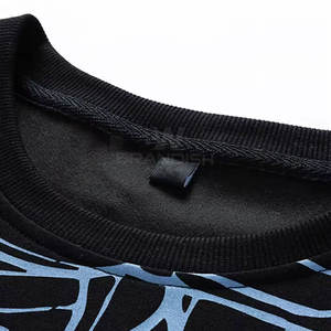 Transpirable Color Contraste Hombres Impreso Sudaderas Ropa Hombres Básicos Pullover Hombres Impreso Sudaderas - Product Image 3