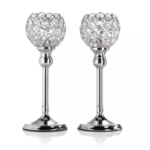 Candelabro de diseño de cristal para decoración del hogar, soporte de vela brillante para interior y exterior, votivo - Product Image 6