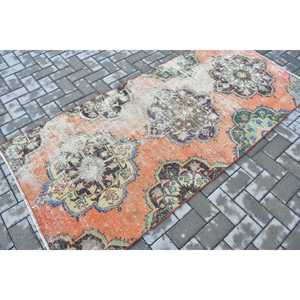 พรมตุรกีขนาด 3.3x7.1 ฟุต, พรม, พรมสีส้มไล่เฉด, พรมขนสัตว์ - Product Image 2