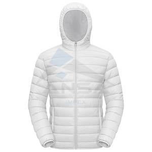 Manteau matelassé matelassé pour hommes avec capuche Veste coupe-vent légère hydrofuge pour la randonnée dans la neige, marque OEM de voyage disponible - Product Image 1