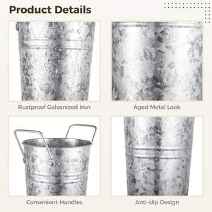 Vase à fleurs en métal fait à la main Dentproof avec finition antique pour la décoration intérieure pour les occasions spéciales Disponible en vrac - Product Image 3