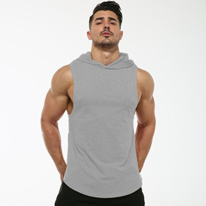 2025 dernier Style entièrement personnalisation hommes vêtements de sport sweats à capuche hommes musculation sans manches à capuche Gym débardeur - Product Image 4