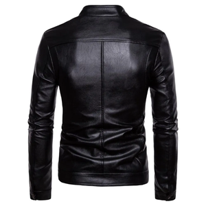 Veste en cuir véritable pour hommes, manteau de motard avec logo personnalisé OEM/ODM disponible, vêtements d'extérieur d'hiver vintage, fournisseur de gros - Product Image 6