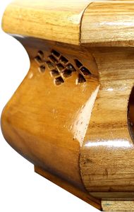 Bol de fil en bois pour tricoter bol de stockage de fil fait main grand support de fil pour le crochet meilleure idée cadeau - Product Image 4