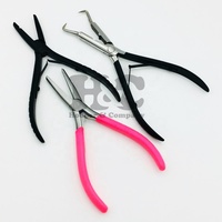 HOOPER and COMPANY Pince à kératine en acier inoxydable pour extensions capillaires, manche blanc, dissolvant de kératine, logo personnalisé, usage professionnel en salon