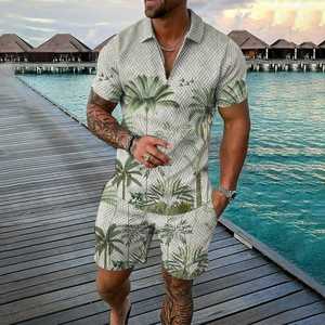 2025 dernier blanc personnalisé hommes col cou T-shirt Shorts costume haute qualité 100% coton T-Shirt et short ensemble pour hommes - Product Image 5