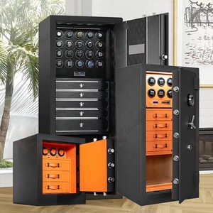 24 orologio Winder slot in pelle resistente al fuoco orologio sicuro per la <span class=keywords><strong>casa</strong></span> o l'ufficio orologio avvolgitore di lusso sicuro - Product Image 1