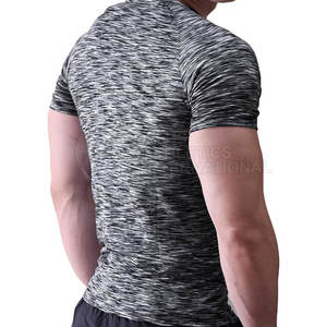 เสื้อยืดฟิตเนสรัดรูปสำหรับผู้ชายเสื้อยืดสำหรับเข้ายิมผ้าคอตตอน100% ประสิทธิภาพสูง - Product Image 3