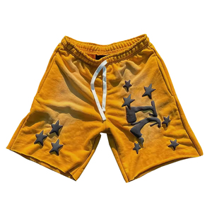 Offre Spéciale de sport en cours d'exécution séchage rapide lavage à l'acide court personnalisé blanc cordon lavage à l'acide court avec bouffée imprimé - Product Image 4