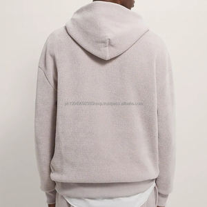 Sweat-shirt oversize en molleton uni de haute qualité 100% coton lourd, vêtements de rue d'hiver pour hommes, broderie respirante rapide - Product Image 6