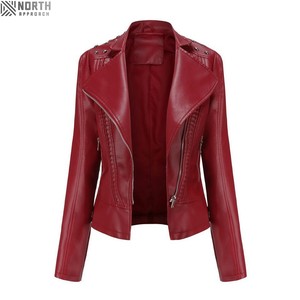 Chaqueta de cuero de Invierno para mujer de alta calidad transpirable y tejida fábrica al por mayor - Product Image 1