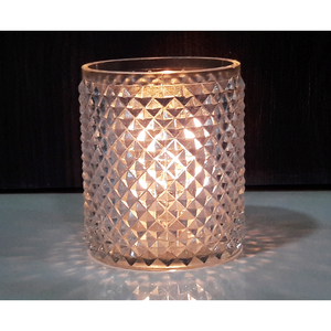 Tarro de vela de cristal transparente, velas redondas para cena, mesa de boda, decoración del hogar, vela facetada con diamantes, votiva - Product Image 6