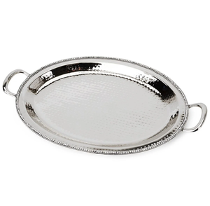 Bandeja de servicio de aluminio de excelente calidad, venta al por mayor, bandeja de artículos decorativos para fiestas de bodas, dulces de Metal, mango de latón - Product Image 4