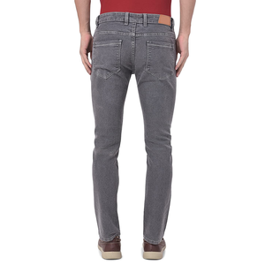 2023 diseño personalizado de los hombres de cintura media pantalones vaqueros de mezclilla lavados Slim Fit cremallera Fly tela de algodón nuevas características precio barato - Product Image 3