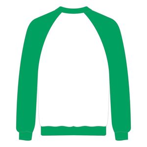Il link incorporava felpa bianca con maniche Raglan verdi nero Civic e professionale organizzazione di abbigliamento personalizzato - Product Image 3