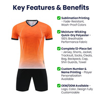 Camiseta de Fútbol con Estampado Digital por Sublimación, Ropa Deportiva, Malla de Poliéster con Logotipo