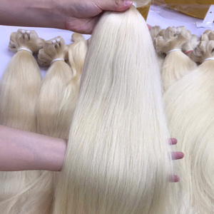 Extensiones de Cabello Virgen Vietnamita, Súper Dobles, Tejido Natural Liso, Color Rubio, 100g - Product Image 5