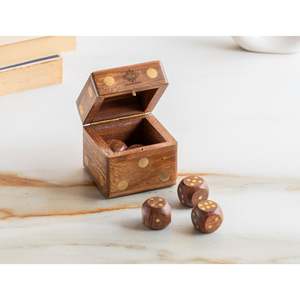 Dados de Madera Hechos a Mano, Diseño Minimalista, Adorno Decorativo para el Hogar, para la Sala de Estar, como Pieza Decorativa o Joyero - Product Image 2