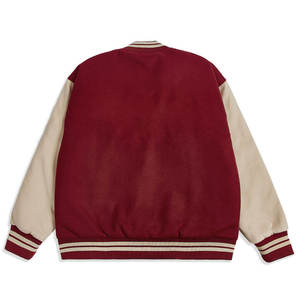 Vente en gros de vestes universitaires coupe-vent en laine avec logo personnalisé-Vestes Letterman avec doublure matelassée, idéales pour les hommes et les femmes - Product Image 2