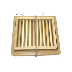 Porte-savon de salle de bain en bambou de style moderne avec couvercle en bois, boîte de drainage pour une organisation pratique - Product Image 5