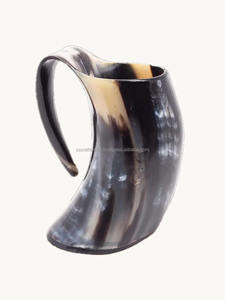 Tasse à corne authentique Chope écologique de style viking pour Ale Mead Cold Brew Verres rustiques faits à la main disponibles en vrac - Product Image 3