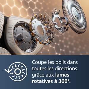 Afeitadora Eléctrica Dorada para Uso en Seco y Húmedo con Recortadora de Precisión y Estuche de Limpieza, Resistente al Agua IPX7, Triple Cuchilla - Product Image 5