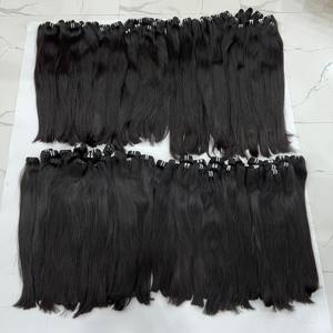 Extensiones de cabello humano vietnamita negro recto Natural sin procesar extremos súper doblemente alineados con cutícula para hacer pelucas - Product Image 4