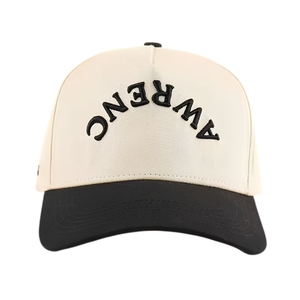 Customized 2-Tone Performance Golf Cap 5-Panel Breathable <b>Hat</b> Snapback Closure 3D Embroidery Logo And Woven Tag Fast Delivery - Product Image 3