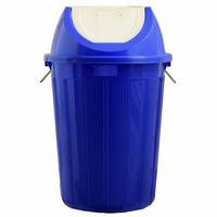 Seau de rangement rectangulaire en plastique à couvercle basculant 20L très demandé, portable pour usage intérieur/extérieur, hôpital, bureau, maison, hôtel, cuisine