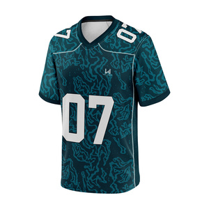 Maillots de football américain à manches courtes sur mesure W4G, vente en gros, respirants, à séchage rapide, logo d'équipe personnalisé - Product Image 2