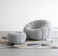 Promotion Fauteuil d'appoint citrouille, Canapé paresseux moelleux, Fauteuil de détente très élastique pour Salon et Balcon