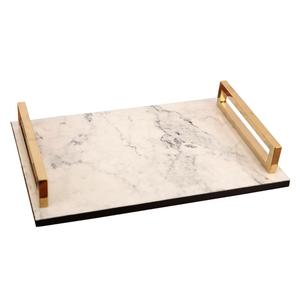 Meilleure vente plateau de présentation de fruits moderne forme ovale fruits secs servant décoration de table plateaux décoratifs en métal avec logo personnalisé - Product Image 5