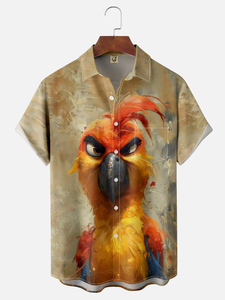 Eagle Print Street Herenoverhemden Hawaiiaans overhemd Heren Dagelijks T-shirt Dierenwolf Casual Herenkleding op maat - Product Image 6