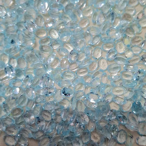 พลอยโทแพซสีฟ้าตัดอัญมณีหลวมสำหรับทำเครื่องประดับ6x4มม. รูปไข่ทำด้วยมือ - Product Image 1