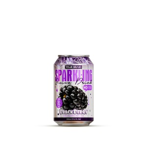 Refresco carbonatado con sabor a Blackberry más vendido, fabricante de refrescos carbonatados con sabor a frutas de 330ml, Etiqueta Privada - Product Image 1