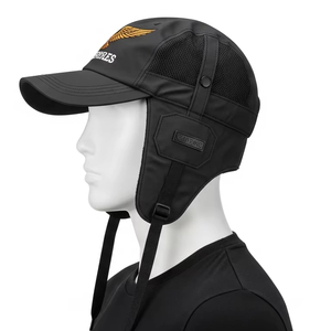 หมวกนักบินกันน้ำมี3D เย็บปักและยกยางพิมพ์ลายกันลมหมวกซับในความร้อนกลางแจ้งอุปกรณ์เสริมแฟชั่น - Product Image 2