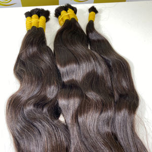 Lujoso Cabello Ondulado Natural Negro 50 cm Virgen Super Doble Calidad - Product Image 1