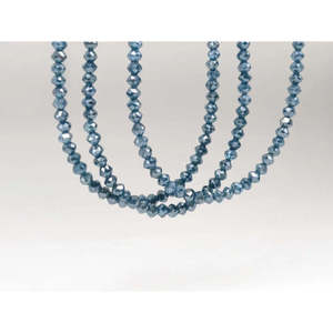 Perle de diamant naturel bleu 2,5-3,3 mm facettée en forme de rondelle pour la fabrication de bijoux - Product Image 1