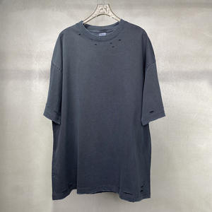 T-shirt surdimensionné délavé à l'acide, style streetwear, 100 % coton, 275 g/m², écologique, avec logo personnalisé, effet vieilli, pour un look vintage - Product Image 5