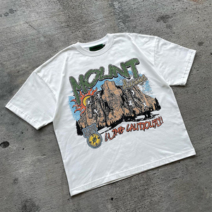 เสื้อยืดผ้าฝ้ายผู้ชายพิมพ์โลโก้ได้ตามต้องการ220gsm ระดับพรีเมียม100%