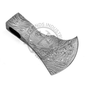 Cabeza de Hacha Táctica Industrial de Acero de Damasco de Alta Calidad en Oferta - Construya Su Propia Cabeza de Hacha Forjada a Mano Personalizada con Soporte OEM - Product Image 2