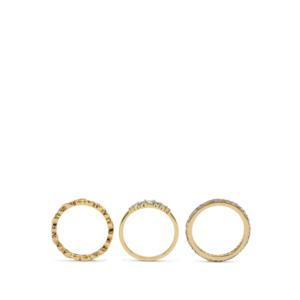 Anillo de Tanzanita de Joyería Fina Hecho a Mano con Topacio Azul Suizo en Plata de Ley Chapada en Oro Amarillo, Piedra Natural de 1ct - Product Image 5